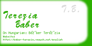 terezia baber business card